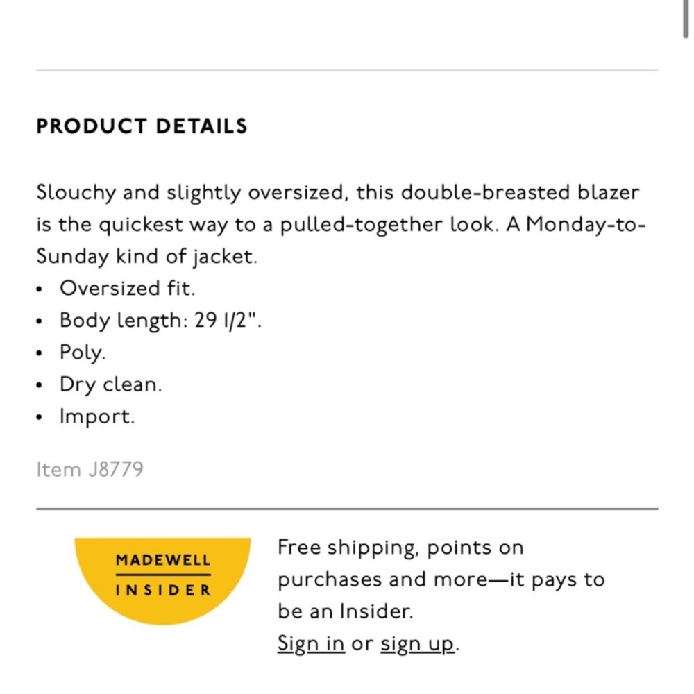 Madewell Caldwell Double-Breasted Blazer - Picture 9 of 9